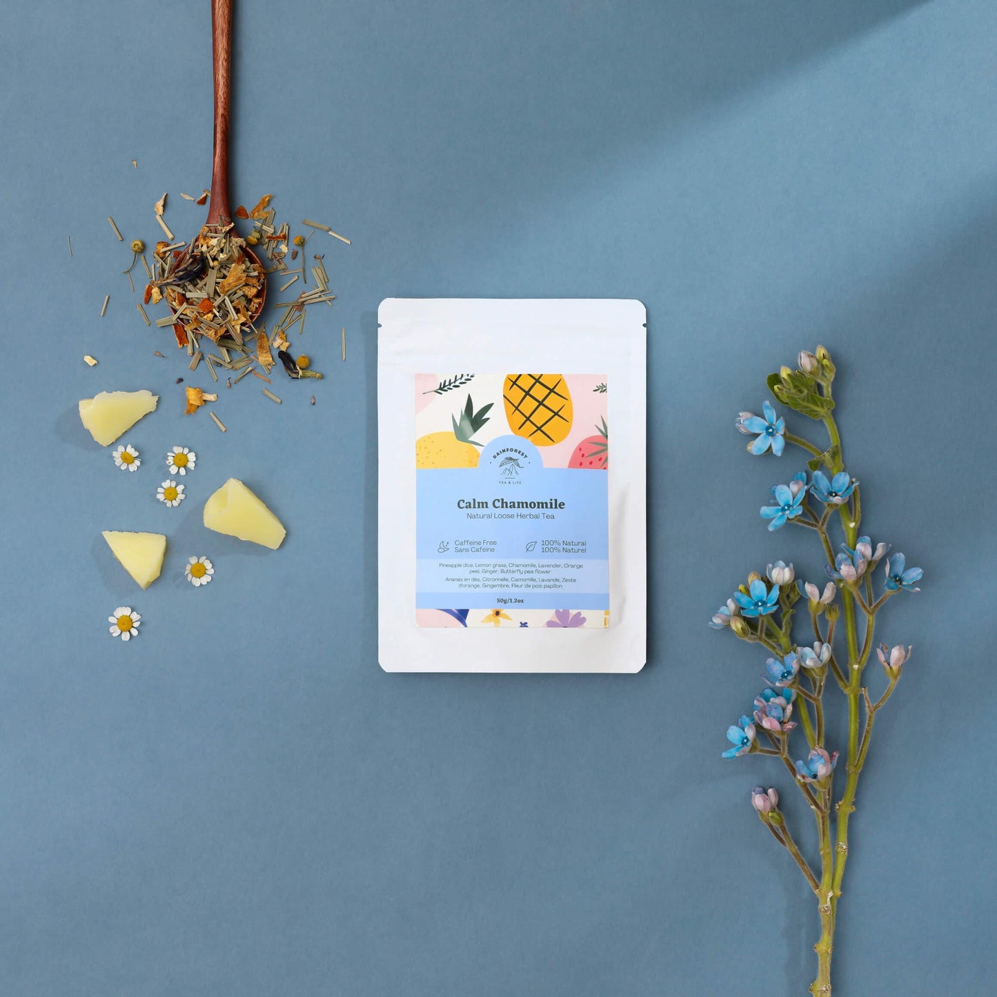 Clam Chamomile - Loose Leaf Herbal Tea - Rainforest Tea & Life